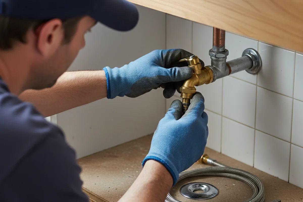 Shutoff valve and fitting work during Well Pump Repair in South Ozone Park